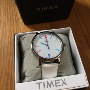 Women’s Timex white strap watch